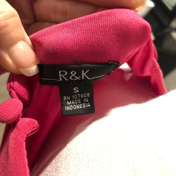 R&K Flattering Black Pink & White Dress - Picture 4 of 5